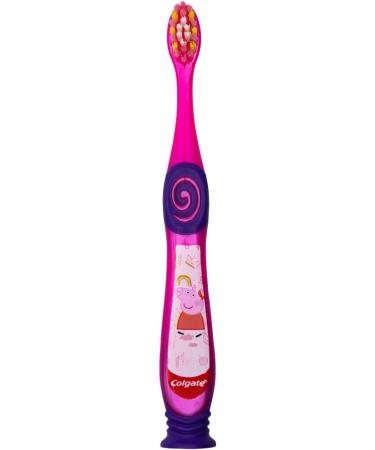 Colgate Kids Peppa Pig Toothbrush with Suction Cup - Pack of 6, Extra Soft for Ages 2+, Colors Vary - Buy Online on GoSupps.com