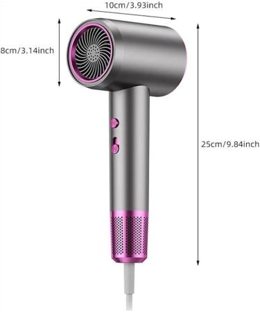 Numoya Hair Dryer Hair Dryer 2400w Adjustable Speed Curly Hair Dryer with Diffuser Low Noise Portable Hair Dryer Travel Size High Speed Hair Dryer(White) - Buy Online on GoSupps.com