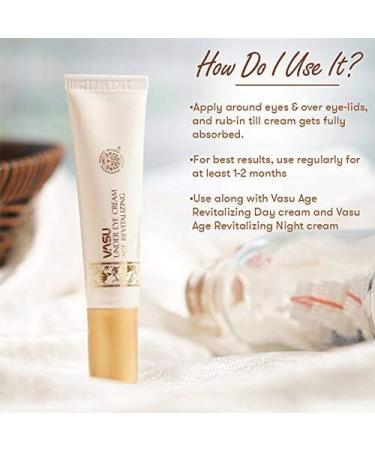 Vasu Under Eye Cream - Age Revitalizing with Kumkumadi Oil & Natural Extracts | Best International Shipping - Buy Online on GoSupps.com