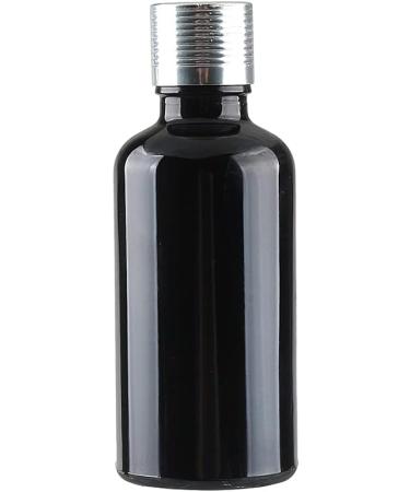 Tianzd 6-Pack 50ml Gloss Black Glass Bottles with Silver Caps Perfect for Perfume Oil and Aromatherapy - Buy Online on GoSupps.com