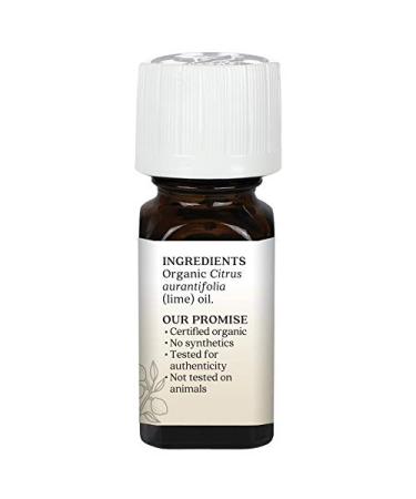 Aura Cacia Organic Lime Essential Oil 0.25 fl. oz | Pure Distilled Citrus Oil - Buy Online on GoSupps.com