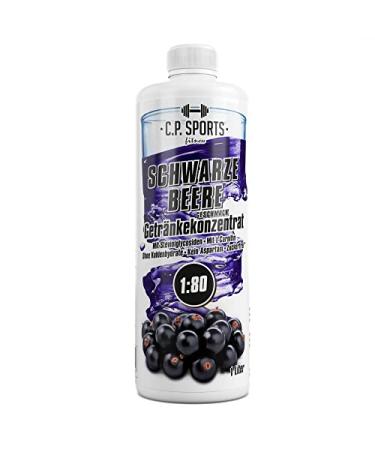 C.P.Sports Sugar-Free Blackberry Beverage Syrup - 1L Sports Drink Concentrate with Vitamins & Pump Dispenser - International Shipping Available - Buy Online on GoSupps.com