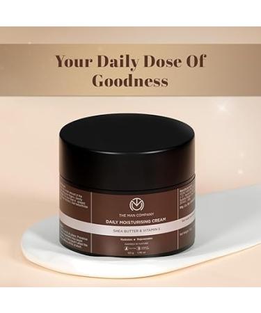 The.Man.Company Non-Sticky Daily Moisturizing Cream for Dry Skin | Moisturizes & Hydrates with Shea Butter Vitamin E & Coco Butter | Face Moisturizer For Men - 50gm