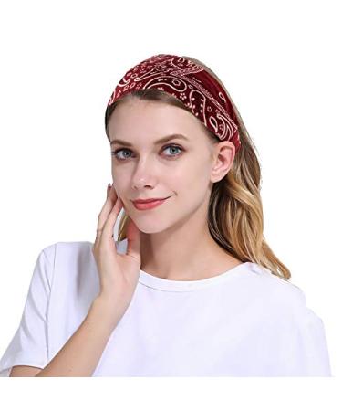 Carede Paisley Bandana Headband for Women - Pack of 6 No5 - Buy Online on GoSupps.com