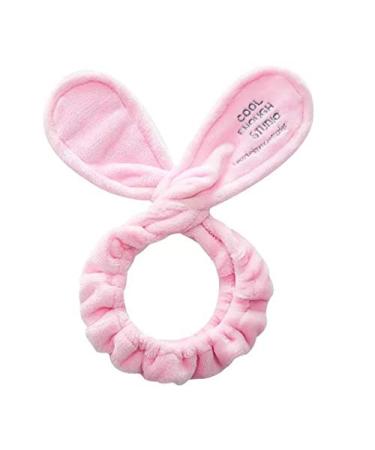 Spa Facial Headband 2 Pack - Rabbit Ear Design for Makeup and Shower - Adjustable Towels for Facial Treatment - White and Pink - Buy Online on GoSupps.com