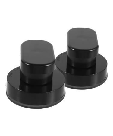 FOMIYES 2 Pieces Black Suction Cup Handles for Bathroom Drawer Durable Non-Slip Bracket for Elderly