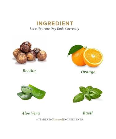 Orange & Lemongrass Herbal Hair Conditioner - Frizz Control & Damage Repair Paraben & SLS Free All Hair Types - 210ml - Buy Online on GoSupps.com