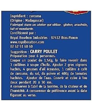MAISON RAMA - Ile de la R union - Epices : (Curcuma - Lot de 2 Sachets de 100g) - Buy Online on GoSupps.com