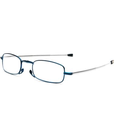 Cokobin Foldable Reading Glasses - Stainless Steel Anti-Blue Light Aid for Men & Women | +3.5 Diopter with Hard Case - Buy Online on GoSupps.com