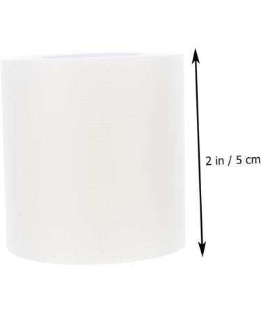 6 Rolls White Athletic Tape - Pressure-Sensitive Adhesive Bandaging & Fixing Tape - 5x5cm Tear-Off Holder for Sports & Bracing - Buy Online on GoSupps.com