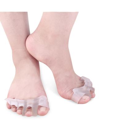 TEAAZA Toe spacers Toe Separator Gel Toe Separator Gel Toe Stretchers for Overlapping Toes Easy Wear in Shoes Quickly Alleviating Pain After Yoga and Sports Activities (Color : A Size : 5 par) 5 par A