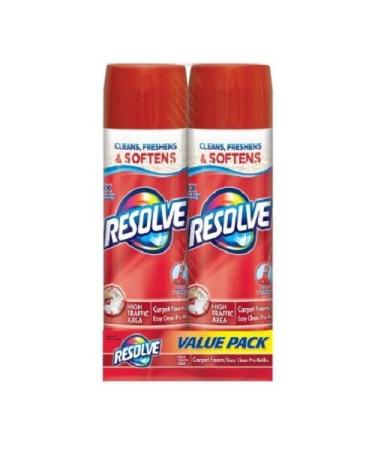 Resolve Dual Pack High Traffic Carpet Foam, 44 oz (2 Cans x 22 oz), Cleans  Freshens Softens & Removes Stains