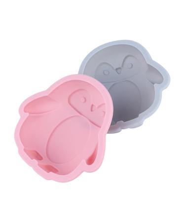 FELTECHELECTR 2pcs Baking Mold Molds Penguin-Shape Cartoon Cake Silicone
