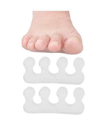 LIUJZZJ Silicone Toe Separator for Pedicure Toe Correction Hallux Valgus Splint Ball Protection (Transparent)