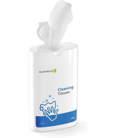 AudioNova - Hearing aid cleaning wipes | Special cleaning wipes for the care of hearing aids - Pack of 30