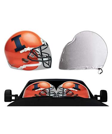 Smash'em Sports University of Illinois Auto Sunshade - Fighting Illini
