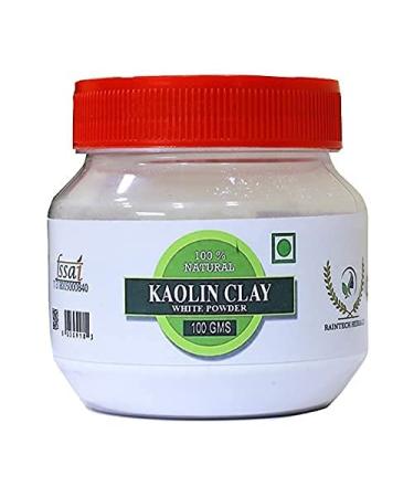 ORGANIZE Raintech Herbals Kaolin Clay White Powder For Hair & Skin Care 100 Grams