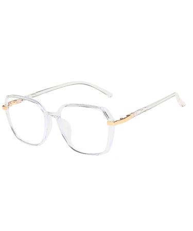 Tbhome fashion large quadratic blue light blocking reading glasses for men and women anti -bliss -eye healer readers light convenient/transparent/2.0 * 2.0 * Transparent