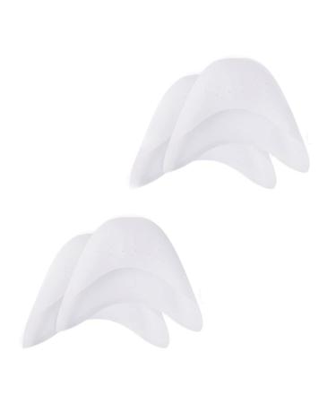 Latrat 2 pair of tips from silicone gel lace protection made of silicone classic dance for shoes ballet classic dance soft foot tip cuffs with air holes (white)