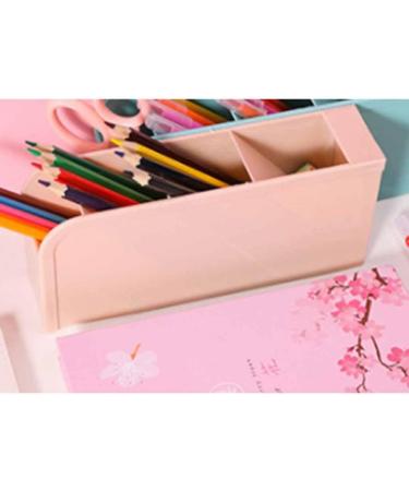 Four-Grid Desk Organizer Case Large Capacity Pencil Makeup Storage Stationery Box School and Office (Color : A Size : 20CM) (A 20CM) - Buy Online on GoSupps.com