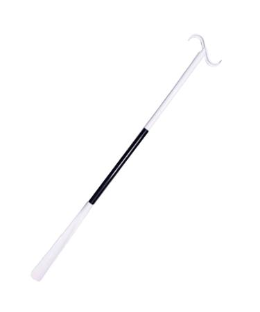 Fenteer attracting help shoe socks and attracting aid removal tool adjustable extended shoe spoon with a long handle sock remover tool for white and black