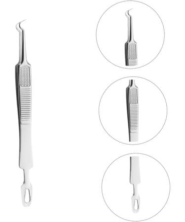 VINTORKY 3pcs Clip Blackhead Comedone Mole Removal Scissor Removal Tweezers Kit Stainless Steel Silver - Buy Online on GoSupps.com