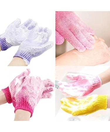 5-Pack Exfoliating Bath Gloves for Shower Scrubbing and Body Massage - Buy Online on GoSupps.com