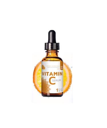 100% Vitamin C Serum - Vegan Serum, Pure Vitamin C - Serum | Anti Aging Serum - Works Against Dark Rings - Altersflees & Sun Damage