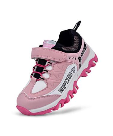Biacolum Girls Hiking Shoes Running Waterproof Sneakers for Girls Boys Pinkwhite/Black 2 Little Kid Pinkwhite/Black