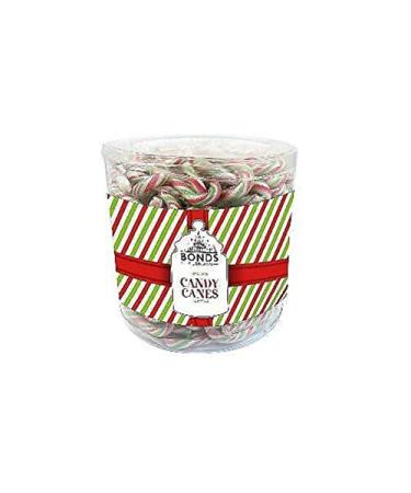 Bonds of London Mini Christmas Peppermint Candy Canes Red White & Green 1.25 kg Peppermint 1.25 kg (Pack of 1)