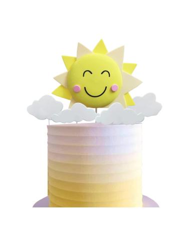 Sun Cake Topper with Sun Smile Face Could Cake Topper for You Are My Sunshine Party