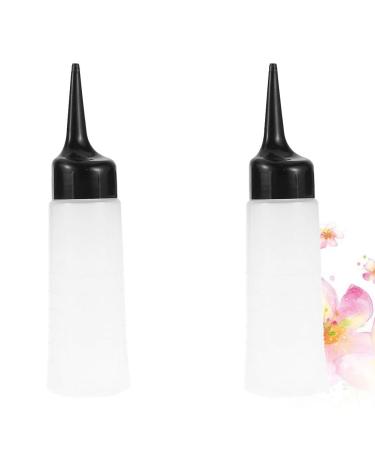 2 Pack Hair Dye Bottles | Refillable Shampoo & Dry Cleaning Containers for Salon - Black & White - Buy Online on GoSupps.com