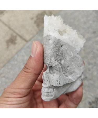 1pcs Clear Quartz Crystal Chyrsanthemum Cluster HandCarved Skull Specimen s - Buy Online on GoSupps.com