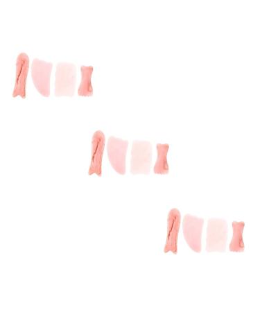 FOMIYES 12 STK Tools For the scraping of stone body skin Face massage devices Face-Guasha tool Hand massage devices for the body Gua-Sha Schaber pink portable artificial beeswax