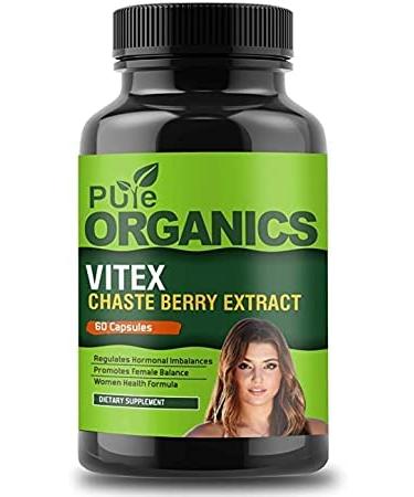 Puritans Organic Vitex Chasteberry Extract Helps Sooth Symptoms of PMS and Menopause 60 Capsules