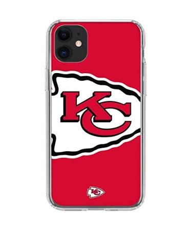 Skinit Clear Phone Case Compatible with iPhone 11 - Officially Licensed NFL Kansas City Chiefs Large Logo Design