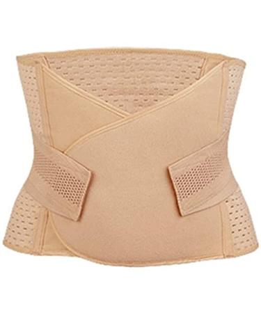 lumbar support belt Lumbar Support Abdomen Belt Breathable Restraint Belt General Postpartum Caesarean Section Abdomen Corset Belt Back Braces (Size : Apricot)
