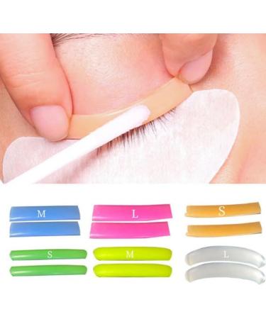 AKOAK 6 Pair Reusable Silicone Eyelash Curling Pads - Soft Colorful Eyelash Lifters in S M L for Perfect Curls - Buy Online on GoSupps.com