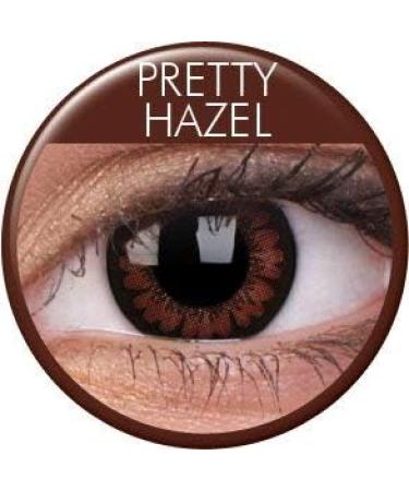 Meralens Brown Circle Lenses Pretty Hazel - 14mm Big Eyes Colored Contacts with Case (Non-Prescription) - Buy Online on GoSupps.com