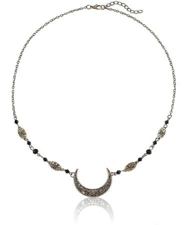 Azwood Boho Head Chain Gold Bridal Headpiece Black Pearl Headband Elves Headpiece Moon Chain Hair Chain Jewelry Festival Hair Accessories for Women and Girls - Buy Online on GoSupps.com