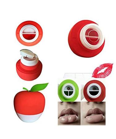MQUPIN Lip Plumper Device Enhancer Hot Sexy Mouth Beauty Lip Pump Enhancement Pump Device Quick Lip Plumper Enhancer Lip Trainer for Women Gilrs +GEL Mouth Cover (Red (Single-Lobed))