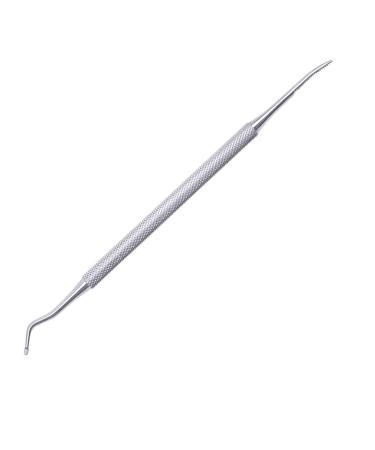 Dual-Ended Silver Groove Pick Toe Cuticle Pusher Stainless Steel Remover Dead Skin Manicure Nail Tools G03