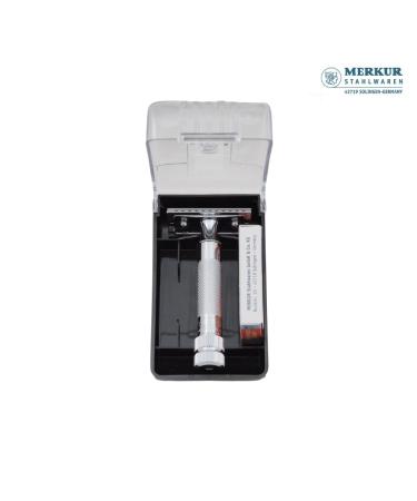 Buy MERKUR 34C Short Handle Classic Safety Razor Set Heavy Duty with 10 Blades for Ultimate Shaving Experience - International Shipping Available - Buy Online on GoSupps.com