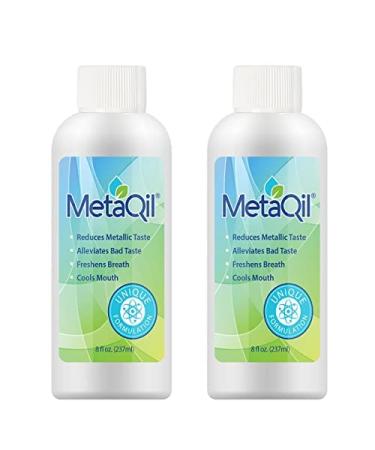 MetaQil Oral Rinse Proven to Relieve Metallic Bitter and Other Taste Disorders Made from Natural Ingredients Cools and Freshens Breath Available in 8 oz Bottle 2 Count 8 Fl Oz (Pack of 2)