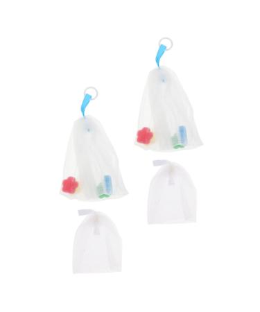 Baluue 12 Pcs Foaming Net Soap Pouch Facial Exfoliating Meshes Bag Face Foam Nets Bag Soap Net or 21x14x0.2cmx3pcs Assorted Colorx3pcs
