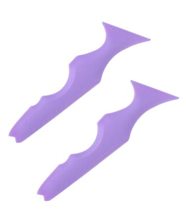 Housoutil 2pcs Silicone Beauty Ruler Eyelash Tool Lipstick Wearing Aids Eyeshadow Guide Aid Makeup Tools Face