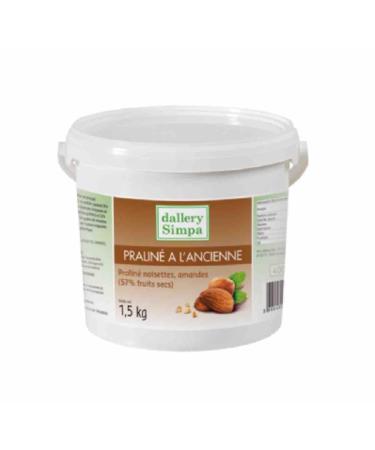 Pralin l'Ancienne DALLERY 1 5kg/Seau - Offres de 1 et 2 Seaux - Livraison Gratuite France (2 seaux) 1.5 kg (Lot de 1)