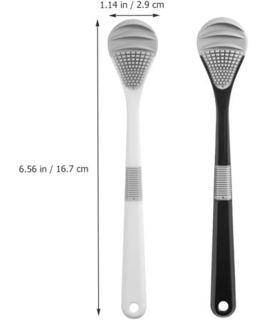 4-Piece Tongue Cleaner Set | Double-Sided Tongue Scraper & Brush - Soft & Effective Tongue Cleaning - Buy Online on GoSupps.com