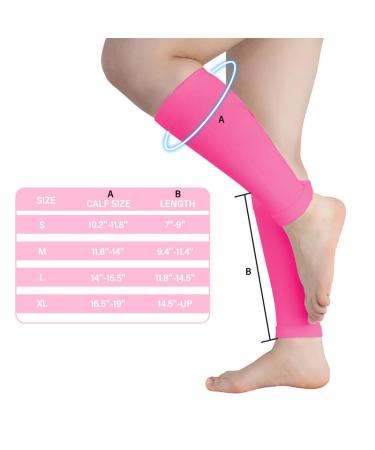 Novetec Calf Compression Sleeves (20-30mmHg) - Pink - One Pair - Buy Online on GoSupps.com
