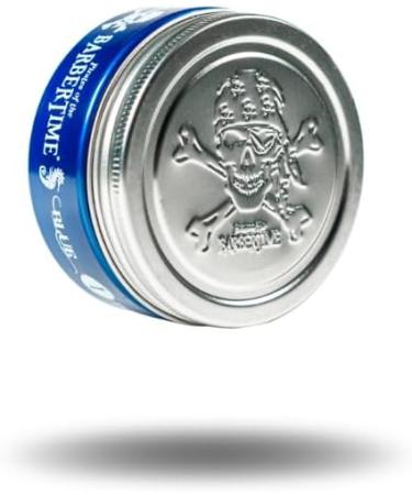 BARBERTIME Hair Styling Pomade Wax | Bubble Gum Blue Pomade No1 | Shine Look Strong Hold 150 ml - Buy Online on GoSupps.com